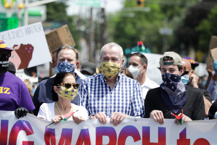 Governor, First Lady and Josh Murphy join BLM protest in Hillside, New Jersey on Sunday, June 7, 2020 (Edwin J. Torres/ NJ Governor’s Office).